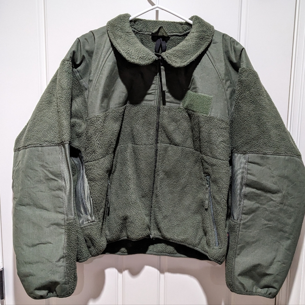 Large Regular - US Military Sage Green CWU-100/P Flyer's Jacket Liner Fleece SG